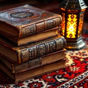 Open Qur’an displaying verses of mercy and guidance