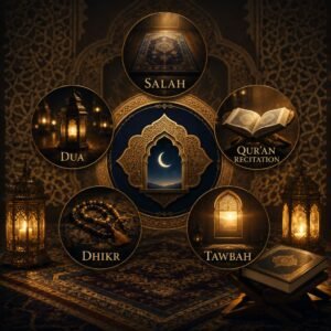 Sacred practices in golden illumination