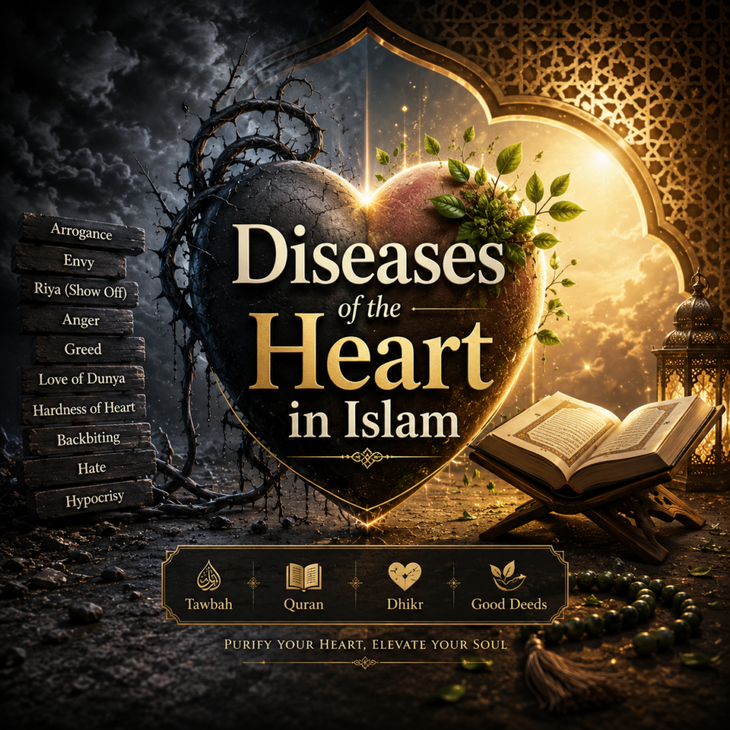 10 Dangerous Diseases of the Heart in Islam and How to Cure Them – A Sunni Muslim Guide to Spiritual Purification